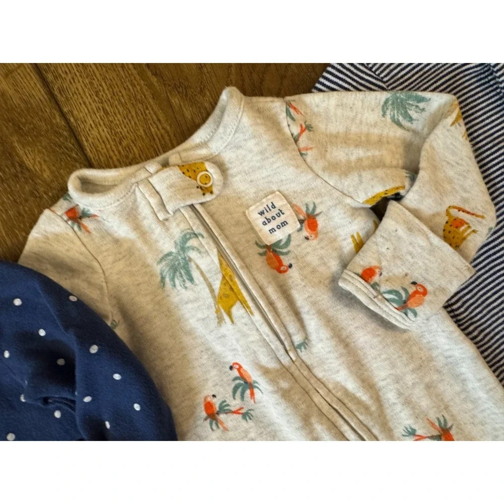 Baby Boy Newborn Sleepers Clothes Lot Bundle Sleep N Play Outfits Wild About Mom